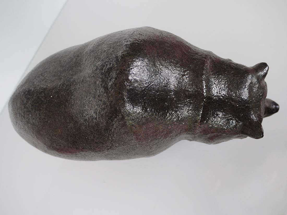 Big And Beautiful Textured Glaze Bear Sculpture By Rudi Stahl, Germany, Signed photo buy