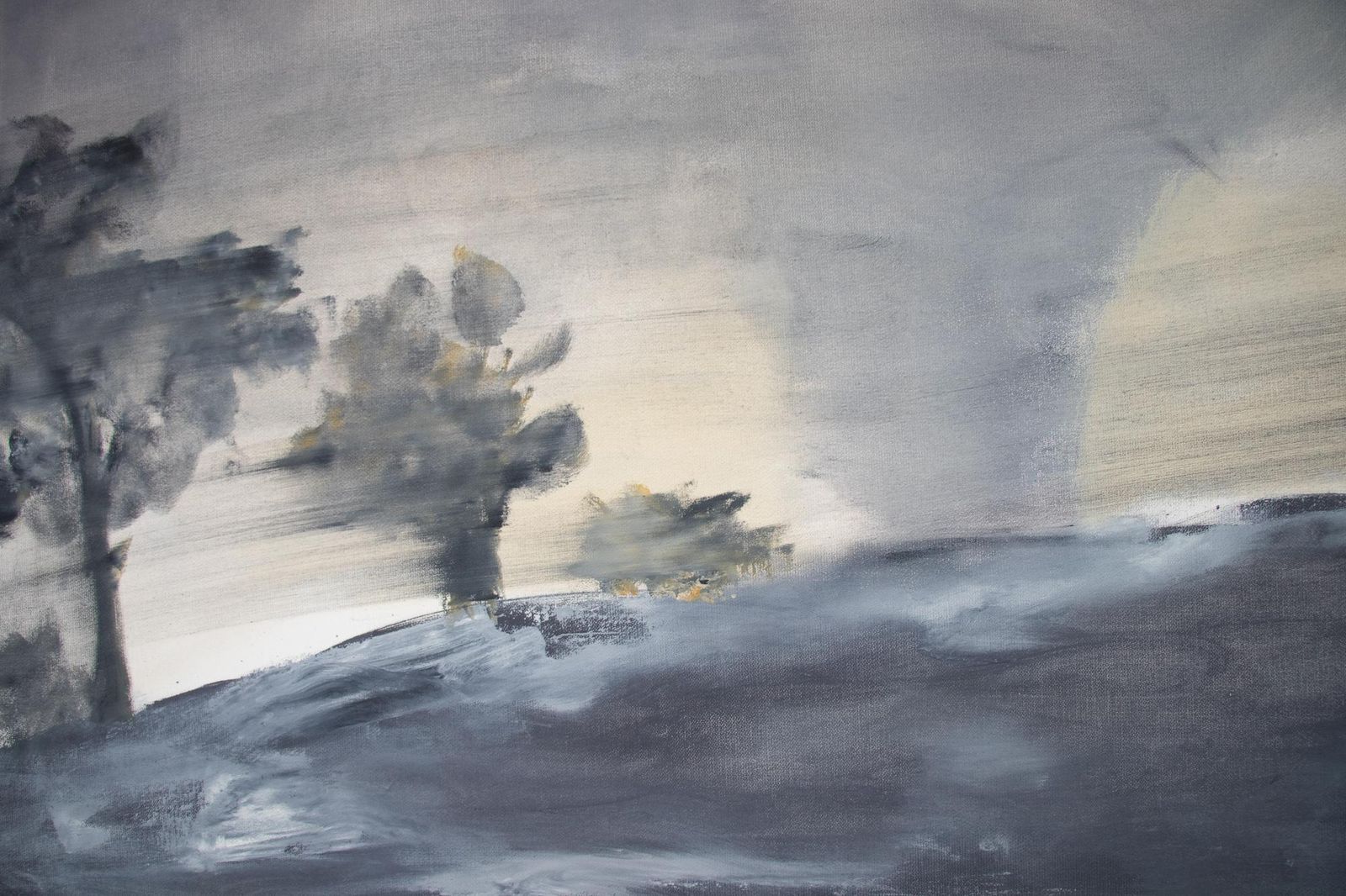 Set Of Two Paintings By Ingrid Stolzenberg 'Landscape' German Post Expressionism photo buy