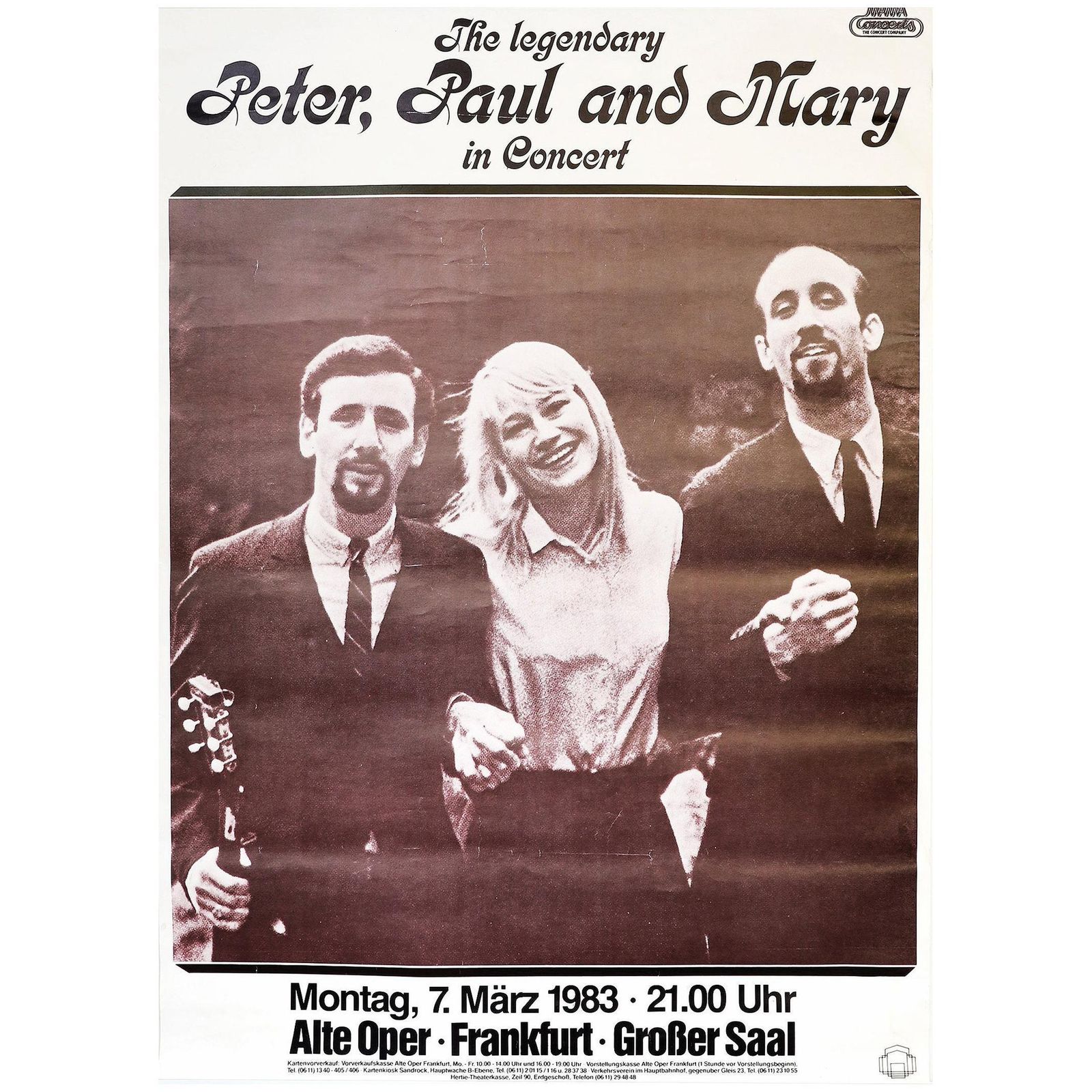 Peter, Paul And Mary 'Such Is Love', 1983 Original Concert Music Poster