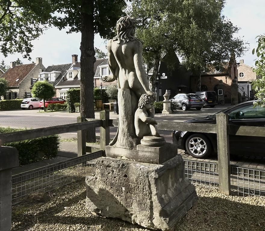 Beautiful Sanstone Vintage Statue From The 19th Century From Belgium photo for sale