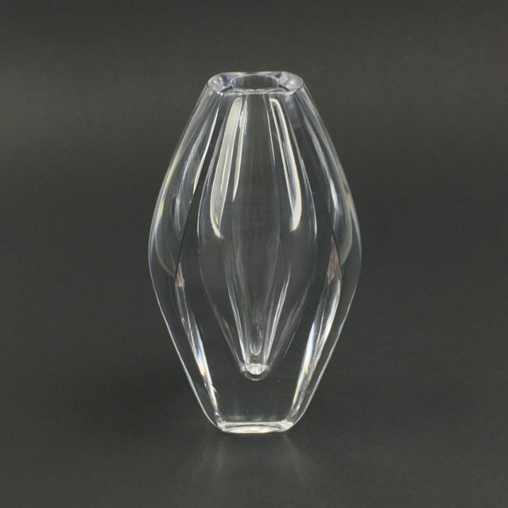 Signed Mid Century Scandinavian Glass Vase By Mona Morales Schildt For Kosta, Sweden, 1950s photo Home Decor