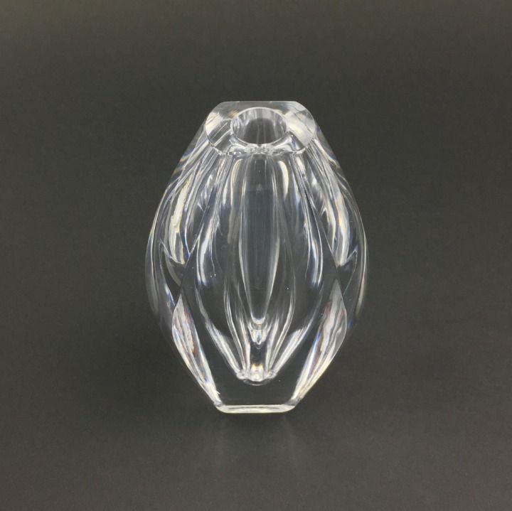 Signed Mid Century Scandinavian Glass Vase By Mona Morales Schildt For Kosta, Sweden, 1950s photo 195.0