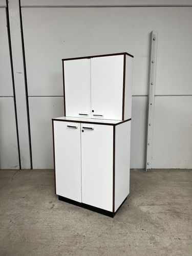 Vtg Late Mid Century Medical Cabinet Sideboard Wall Unit Retro Bookcase photo vinterior