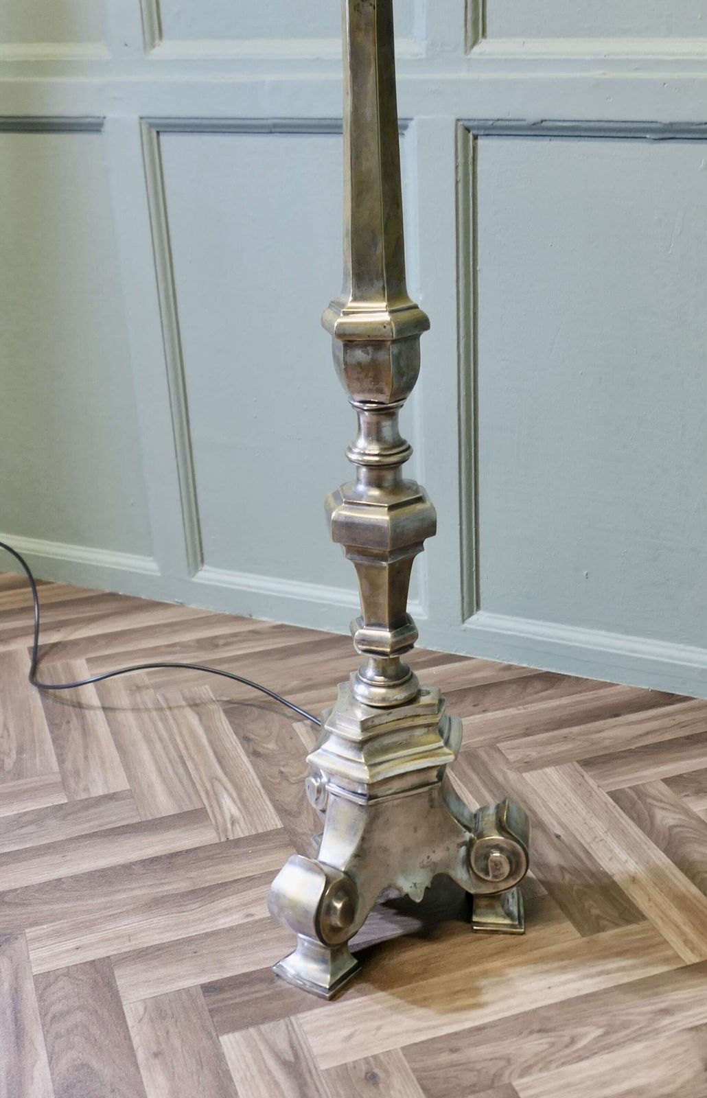 Heavy Silver Plated Standard Or Floor Lamp photo buy