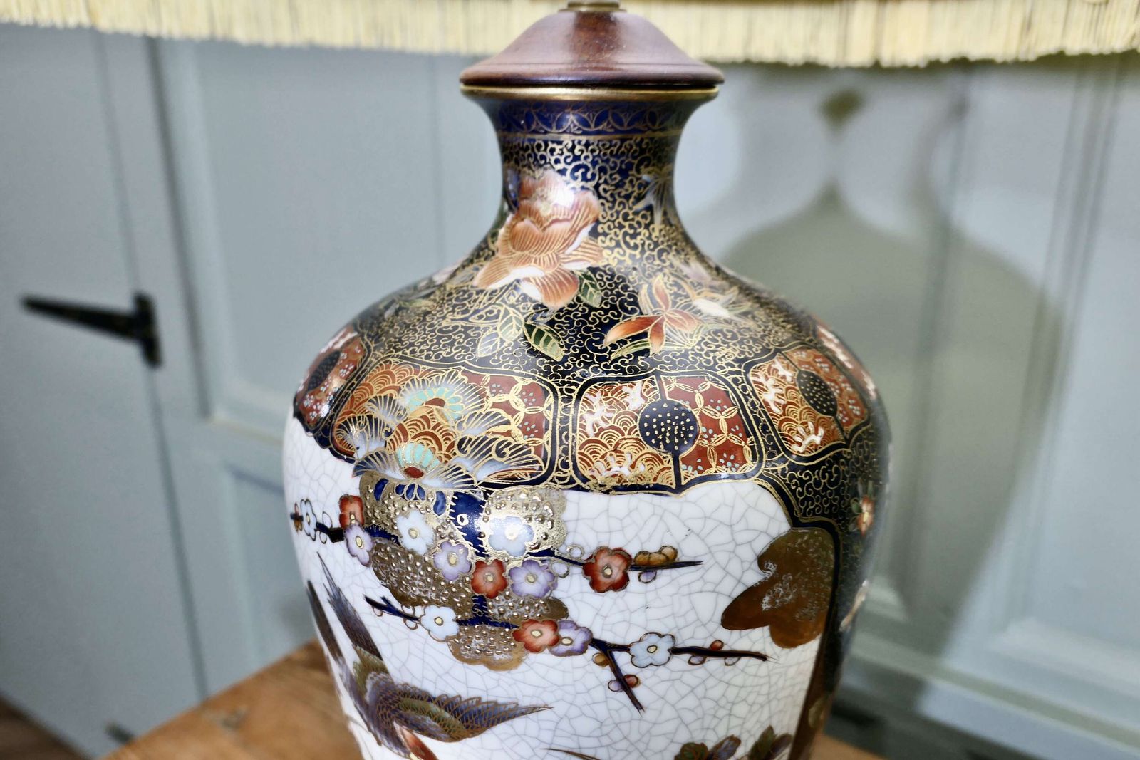 A Pair Of Large Japanese Satsuma Lamps photo vinterior
