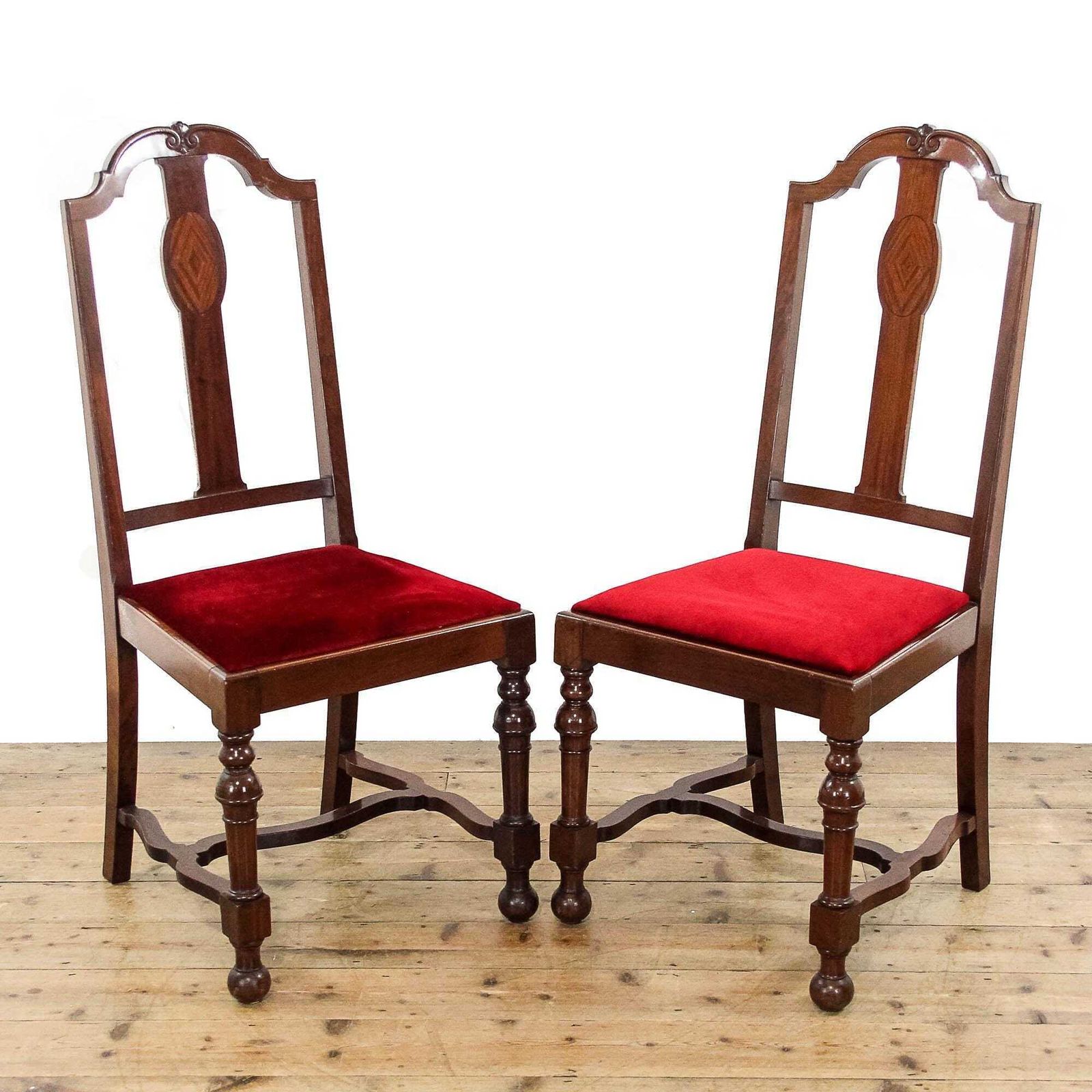Two Mahogany Upholstered Chairs | Antique Armchair | Antique Seating | Edwardian Antiques |