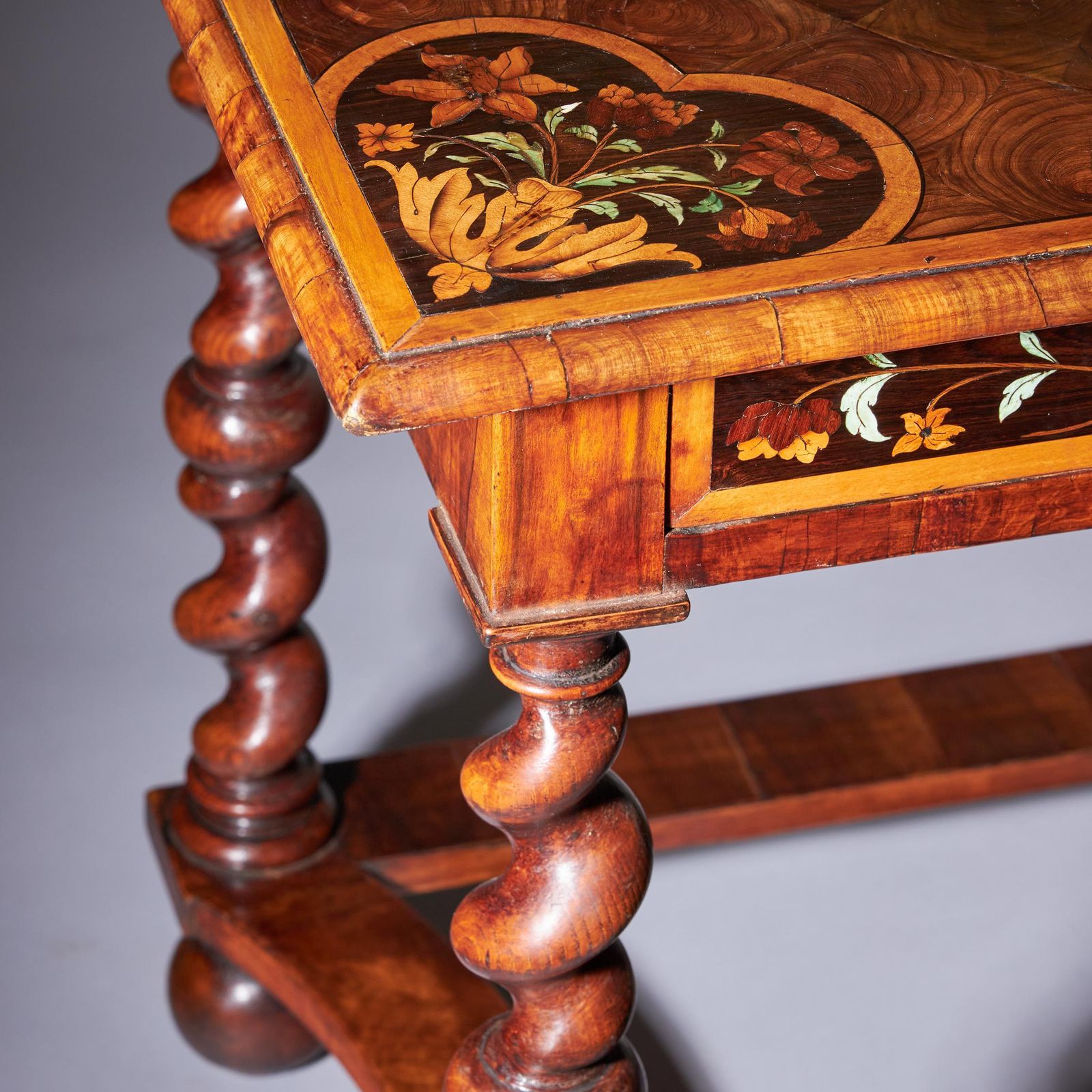 Highly Important 17th Century Charles II Floral Marquetry Table By Gerrit Jensen photo buy