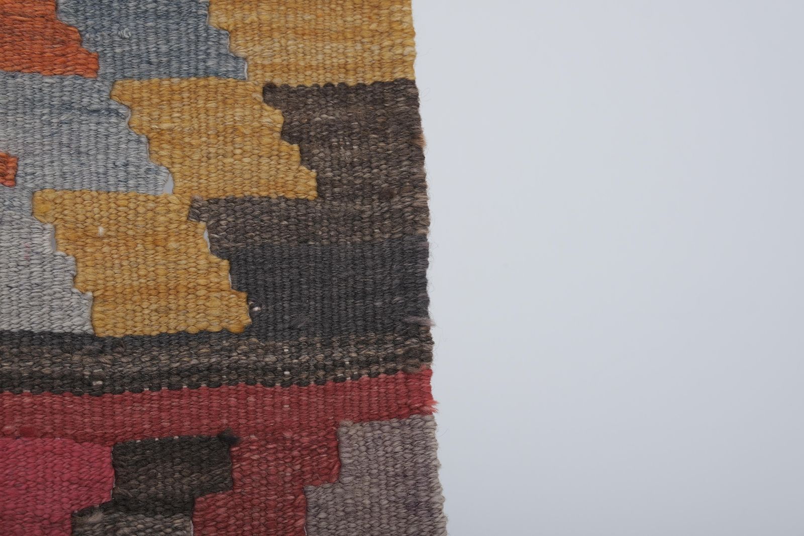 1960s Vintage Striped Turkish Kilim Runner 2'6'' X 11'9'' photo vintage