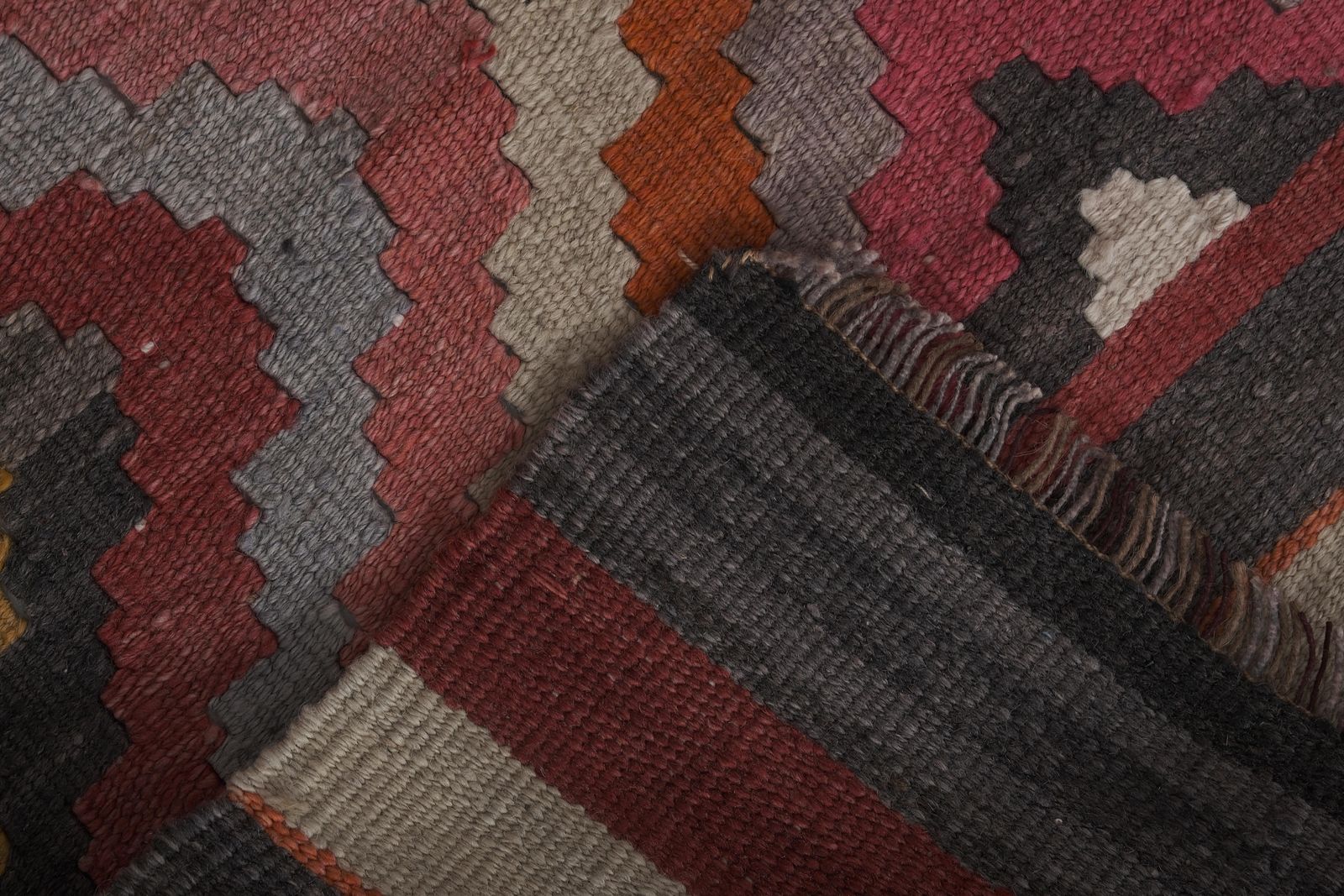 photo for sale 1960s Vintage Striped Turkish Kilim Runner 2'6'' X 11'9''