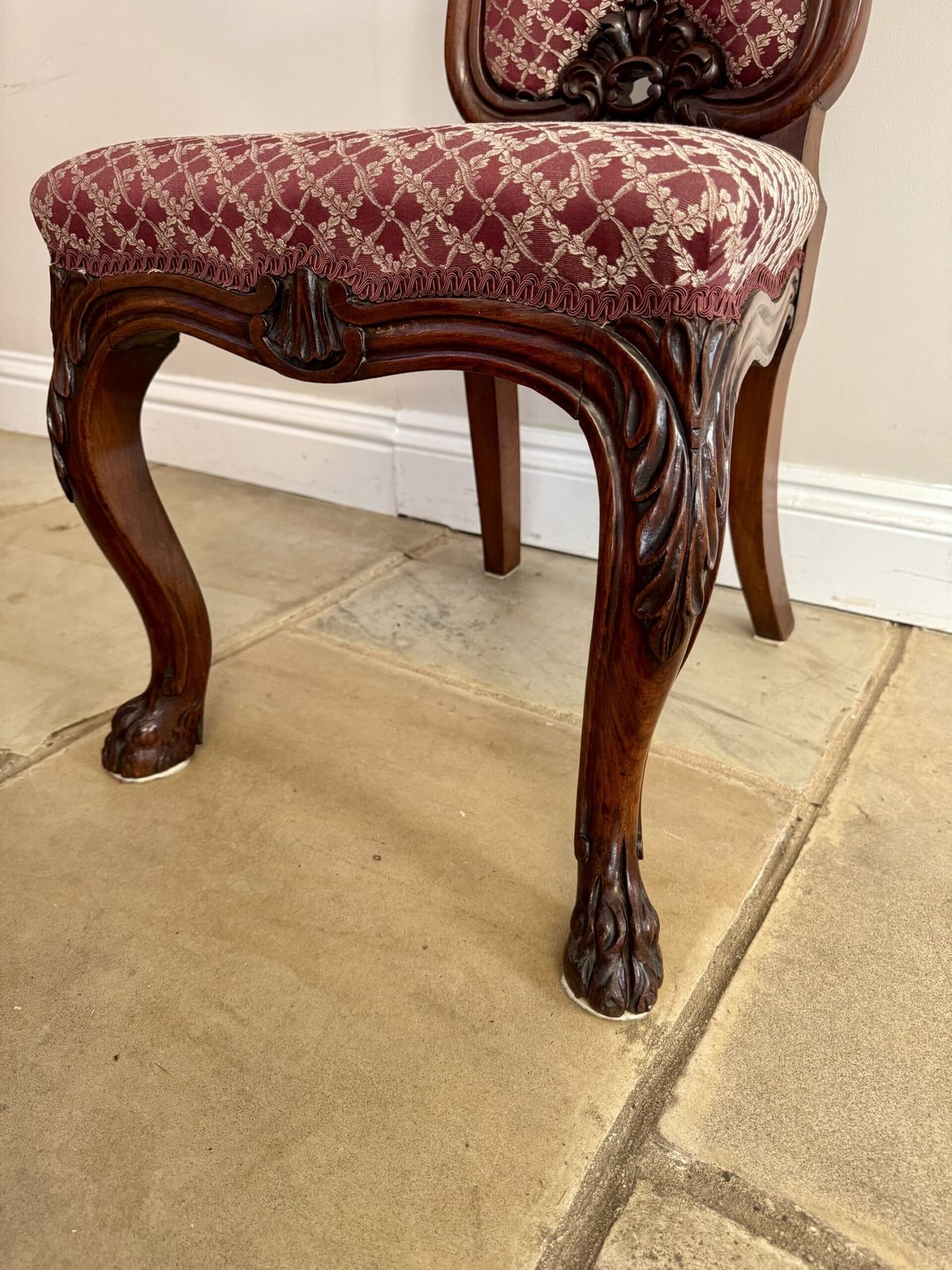 Outstanding Quality Set Of Four Antique Carved Rosewood Dining Chairs photo 1685.0