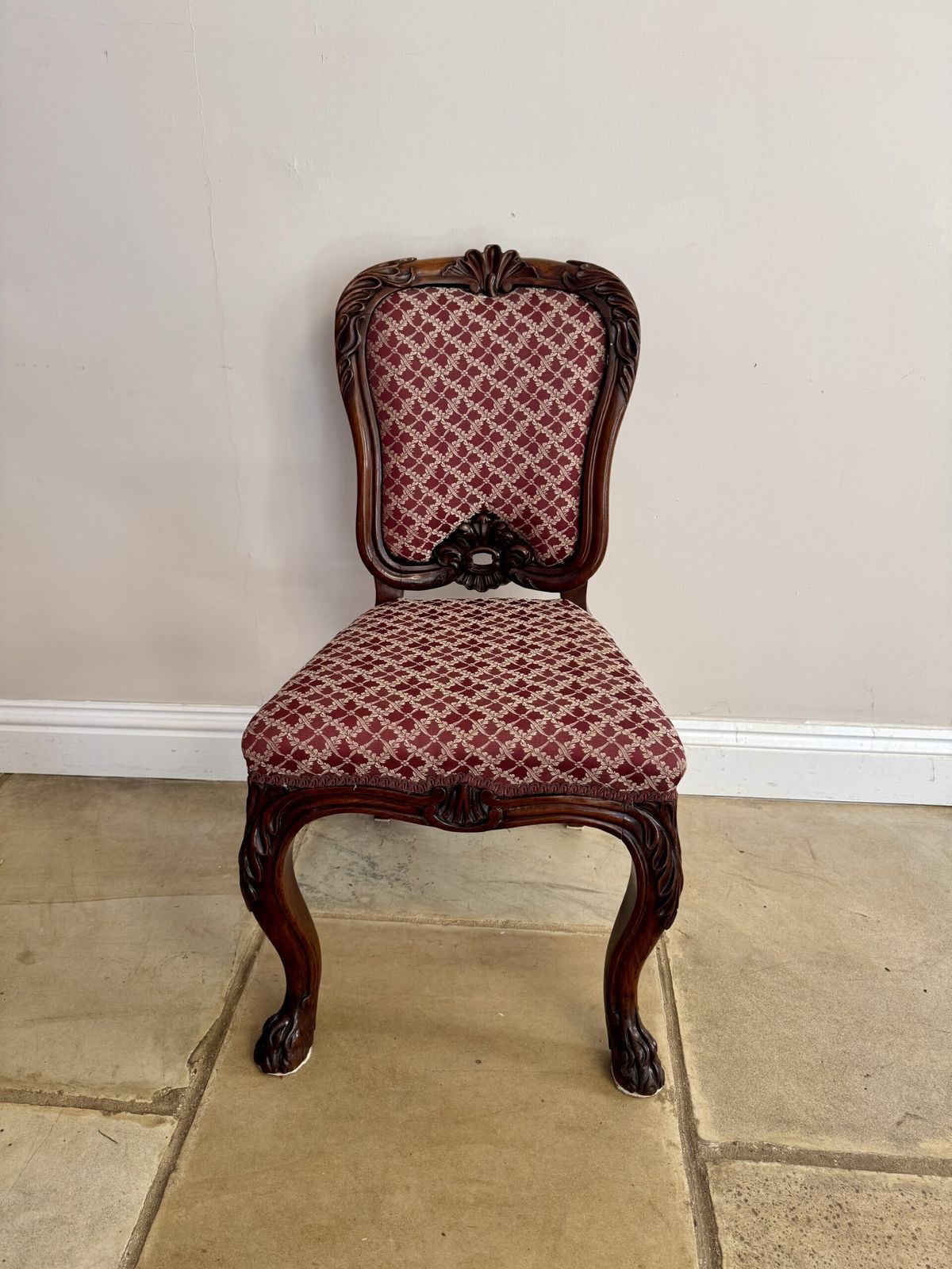 Outstanding Quality Set Of Four Antique Carved Rosewood Dining Chairs photo vintage