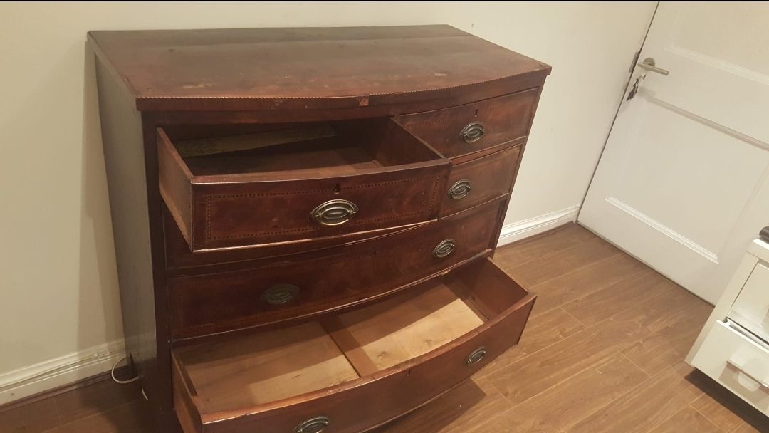 Georgian Bow Front Chest Of Drawers photo for sale