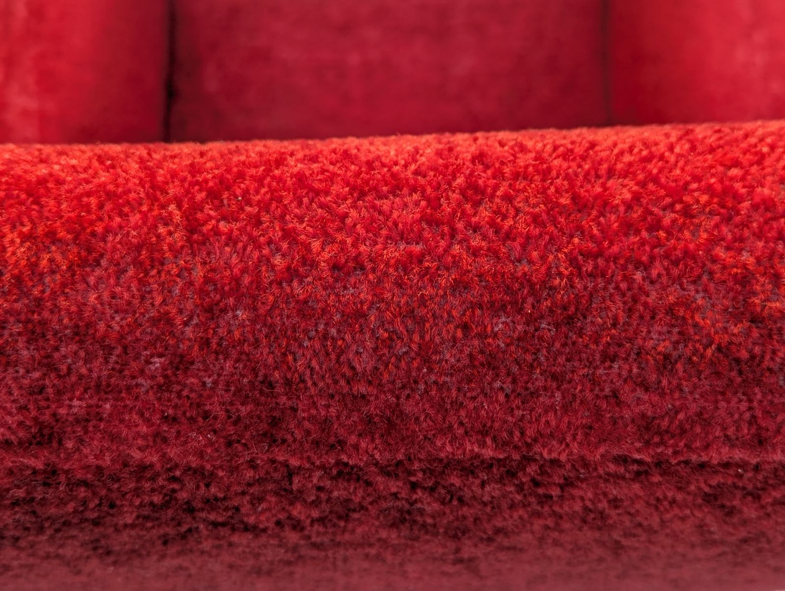Italian Dark Crimson Velvet & Brass 1950s Wingback Armchair photo vinterior