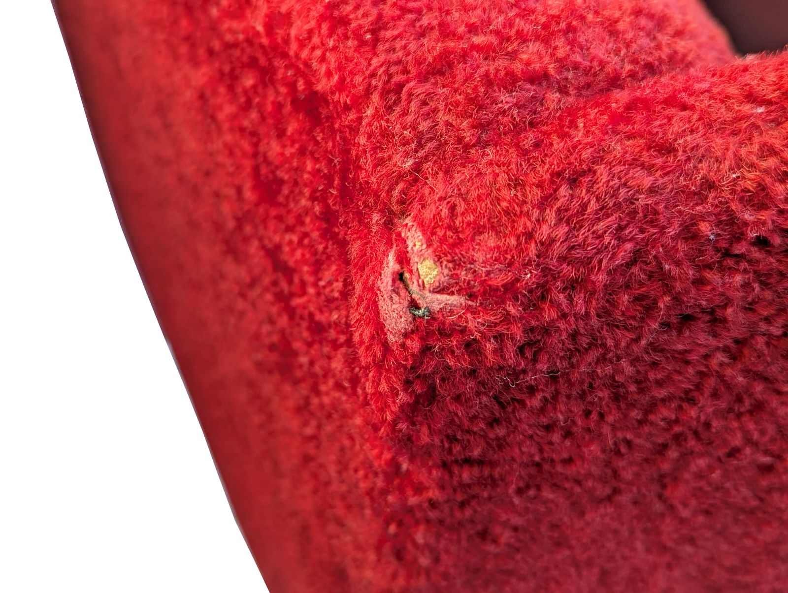 photo buy Italian Dark Crimson Velvet & Brass 1950s Wingback Armchair
