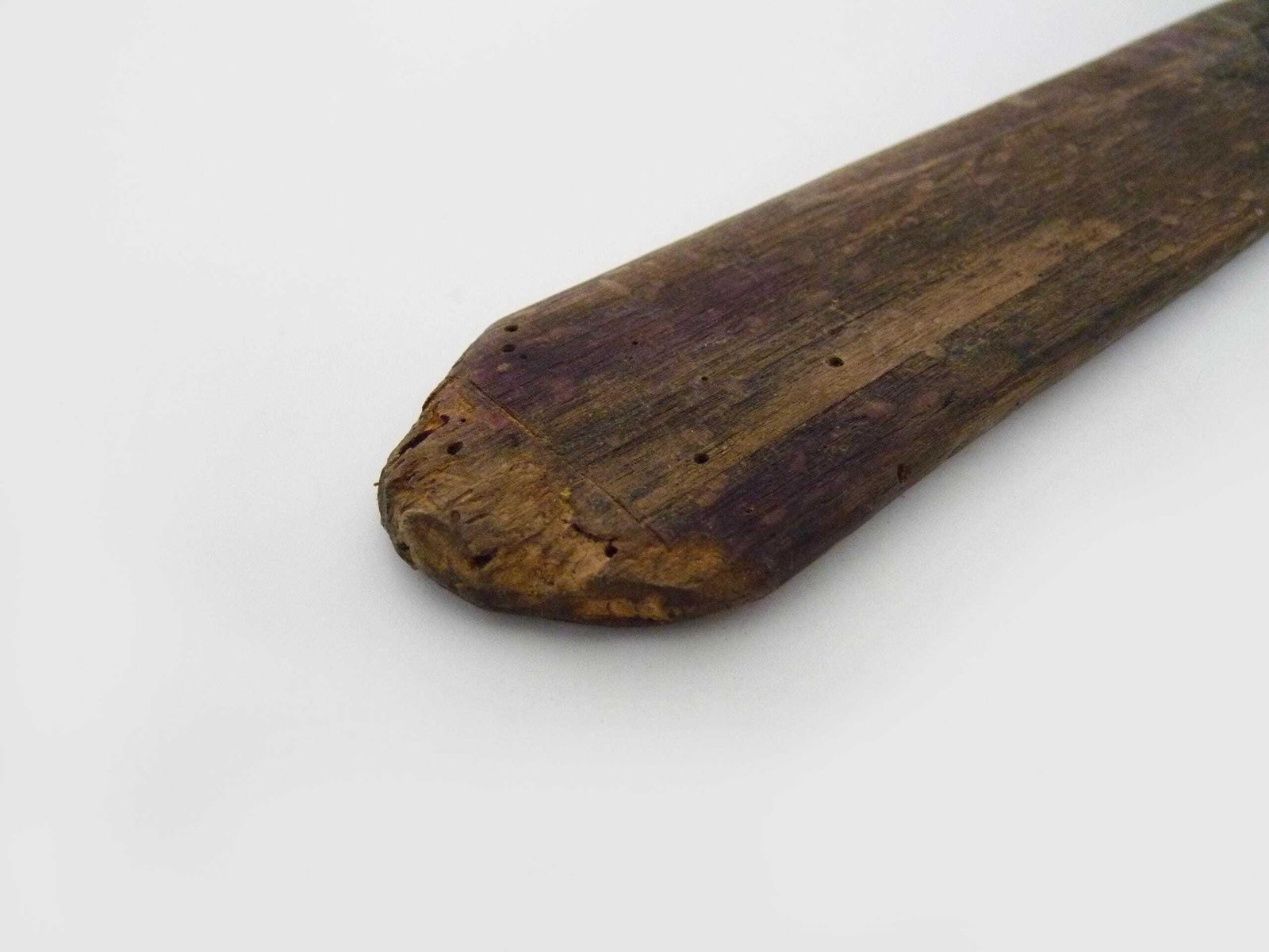 Tuareg Tent Peg From Mauritania, Engraved Wood And Leather, 1950s photo vinterior