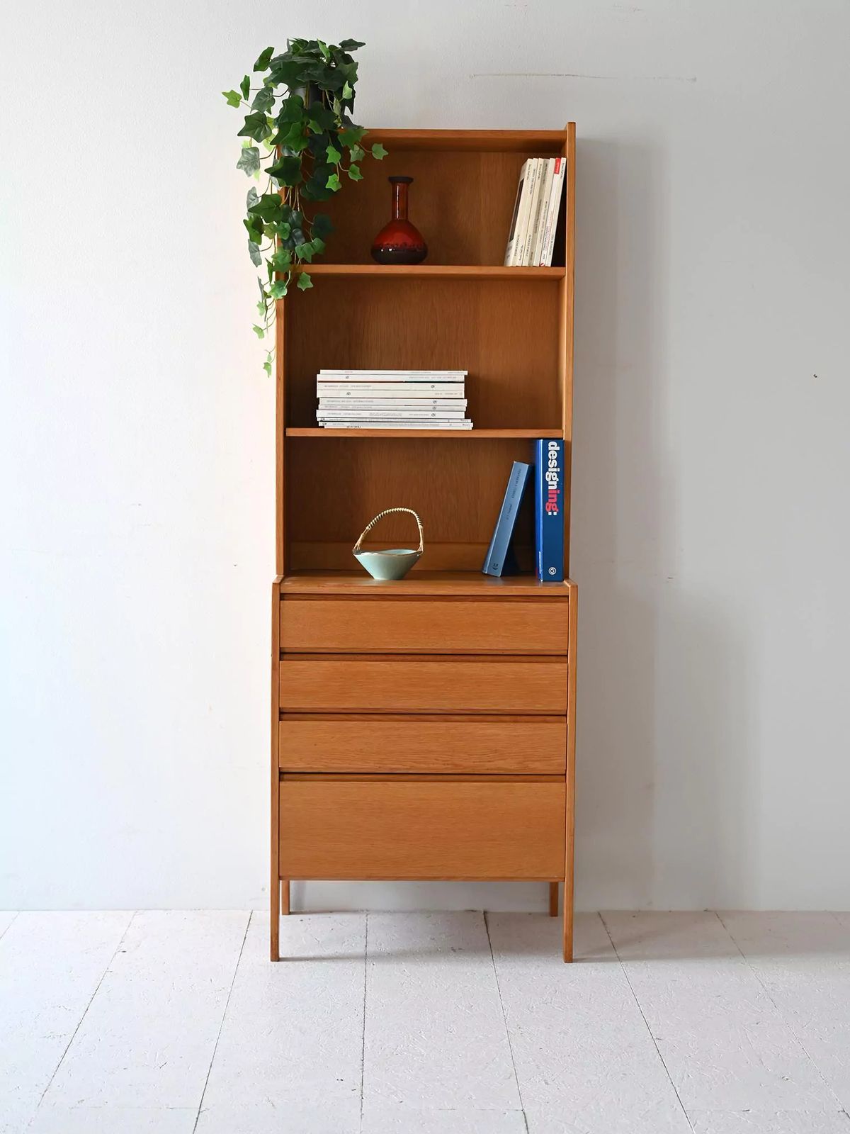 Scandinavian Oak Bookcase, 1960s