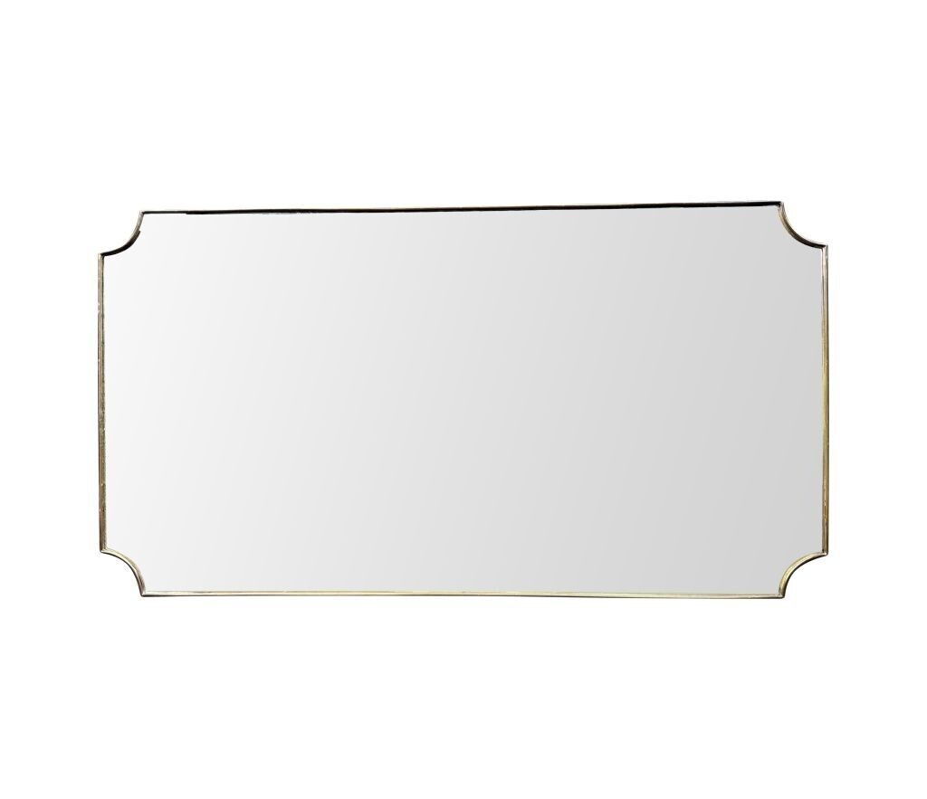 A Large Orignal 1950s Italian Brass Framed Landscape Or Portrait Mirror photo for sale