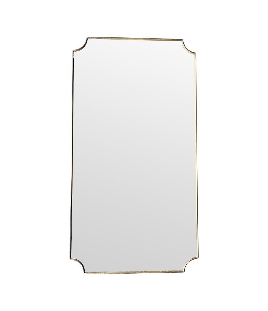 A Large Orignal 1950s Italian Brass Framed Landscape Or Portrait Mirror photo buy