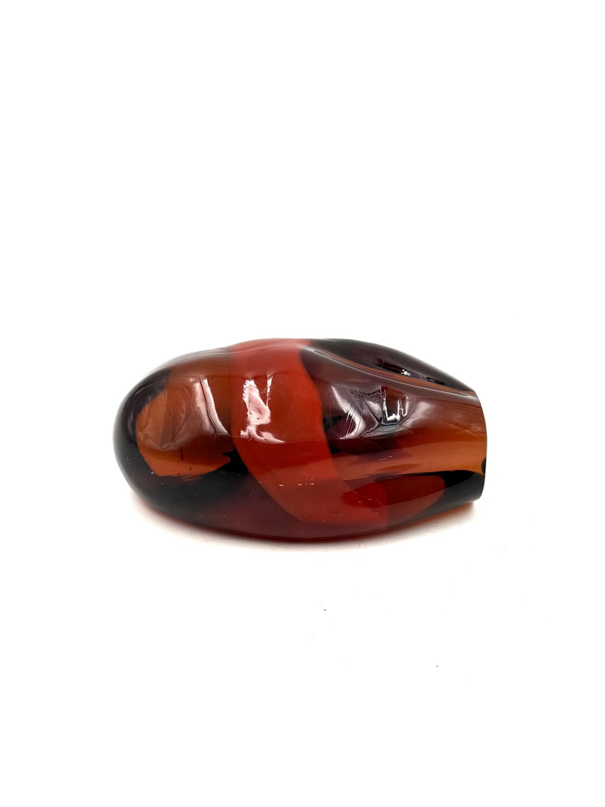 Space Age Murano Orange Glass Presse Papier, Italy 1960s photo Art