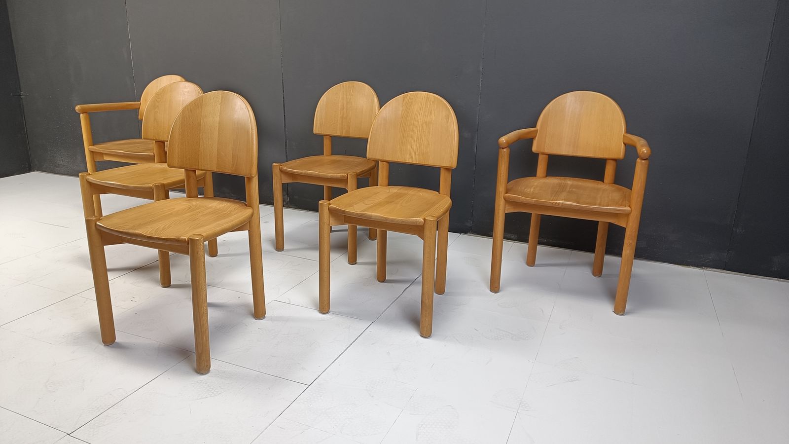 Rainer Daumiller Pine Wood Dining Chairs For Hirtshals Savvaerk Set Of 6, 1980s photo buy