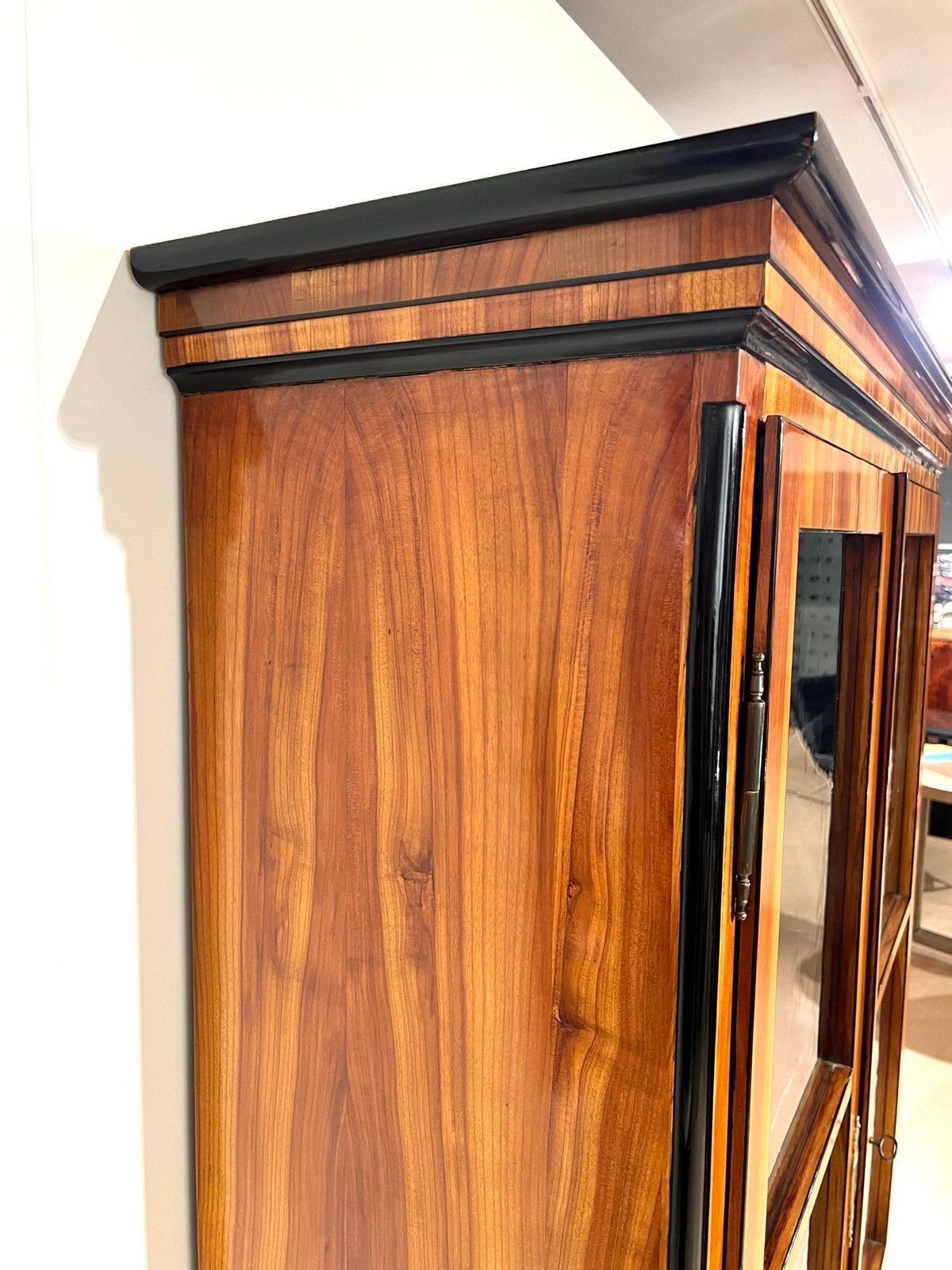 photo furniture Biedermeier Bookcase, Cherry Veneer, South Germany Circa 1820