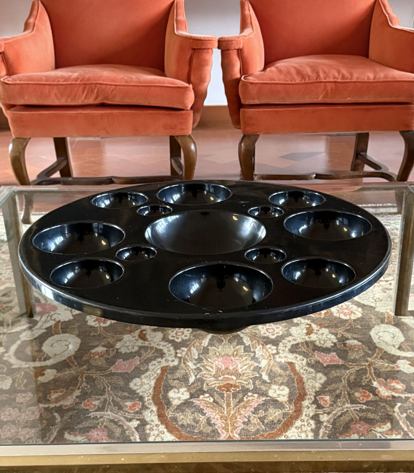 Space Age Mod. "Something Else" Black Centerpiece, Mario And Marcello Mariotti For Asea, Italy 1970s photo furniture