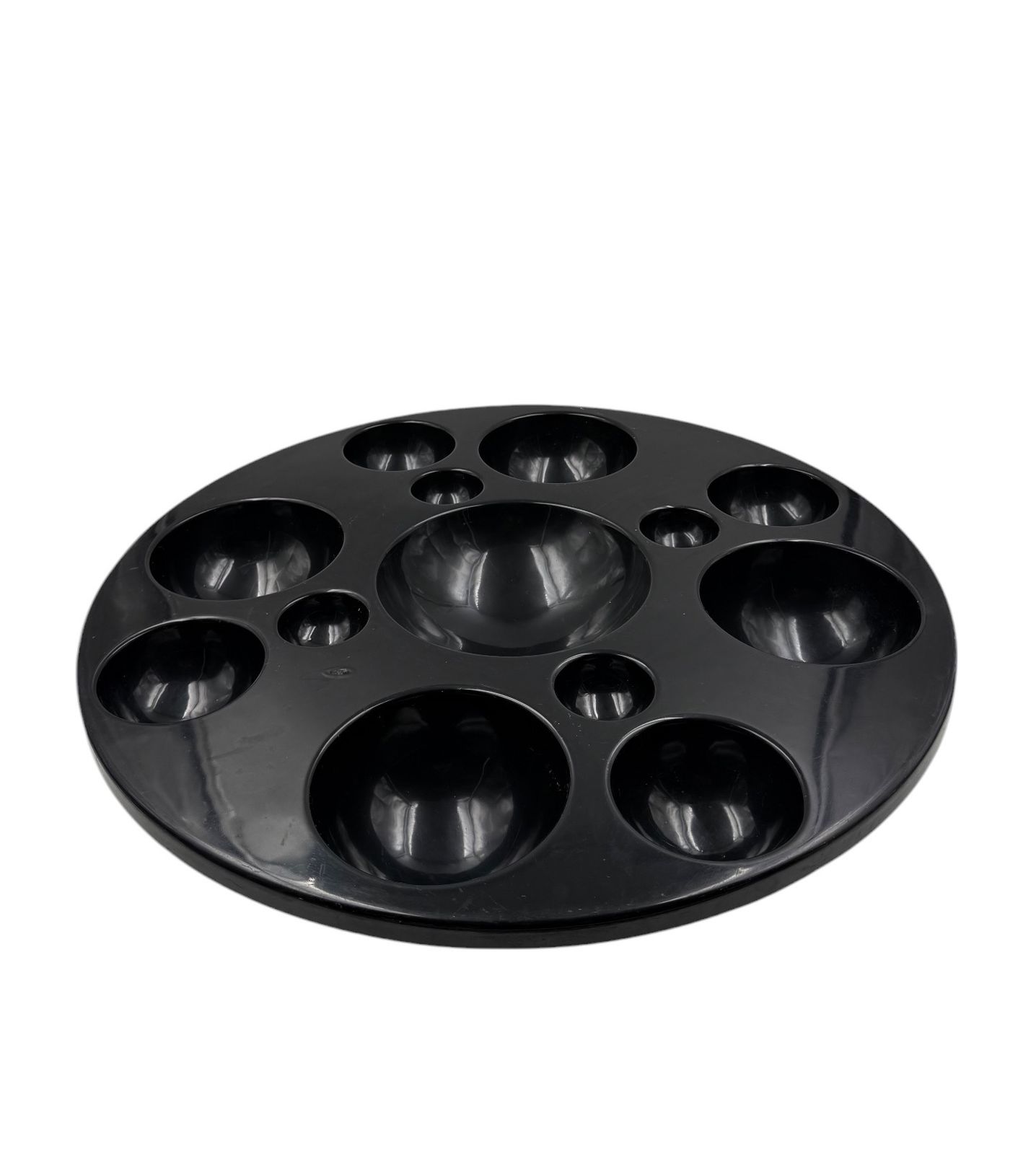 Home Decor Space Age Mod. "Something Else" Black Centerpiece, Mario And Marcello Mariotti For Asea, Italy 1970s photo