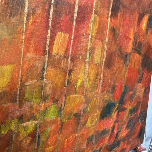 Large Quirky Colourful Oil Painting Pregnancy Vibrant photo 53.0