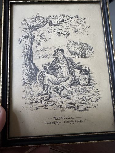 Charles Dickens Trio Or Sketch Etching Prints Micawber Pickwick Uriah Jeep photo buy