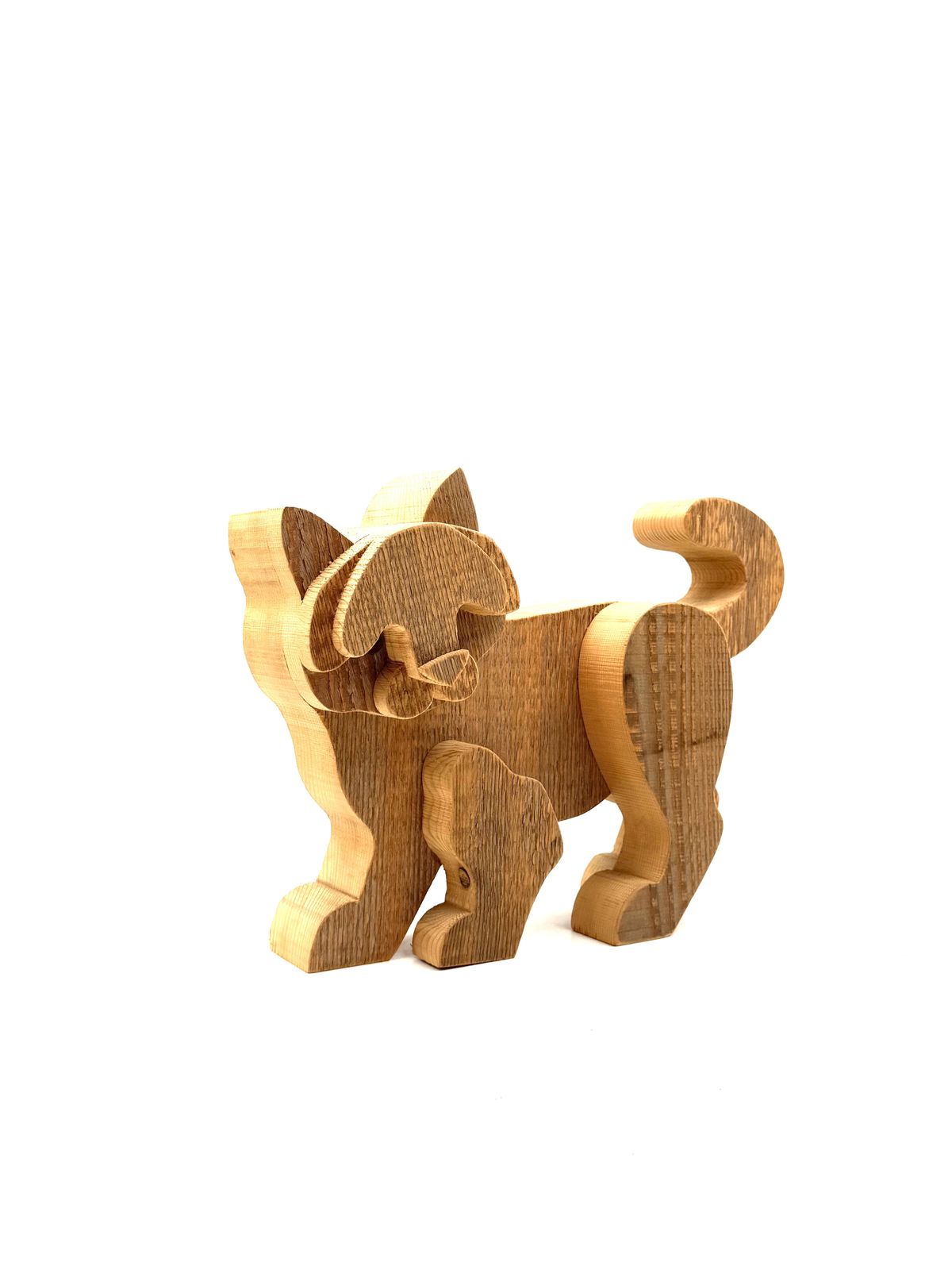 photo for sale Bottega Michelangeli, Cat Wood Sculpture, Orvieto Italy 1970s
