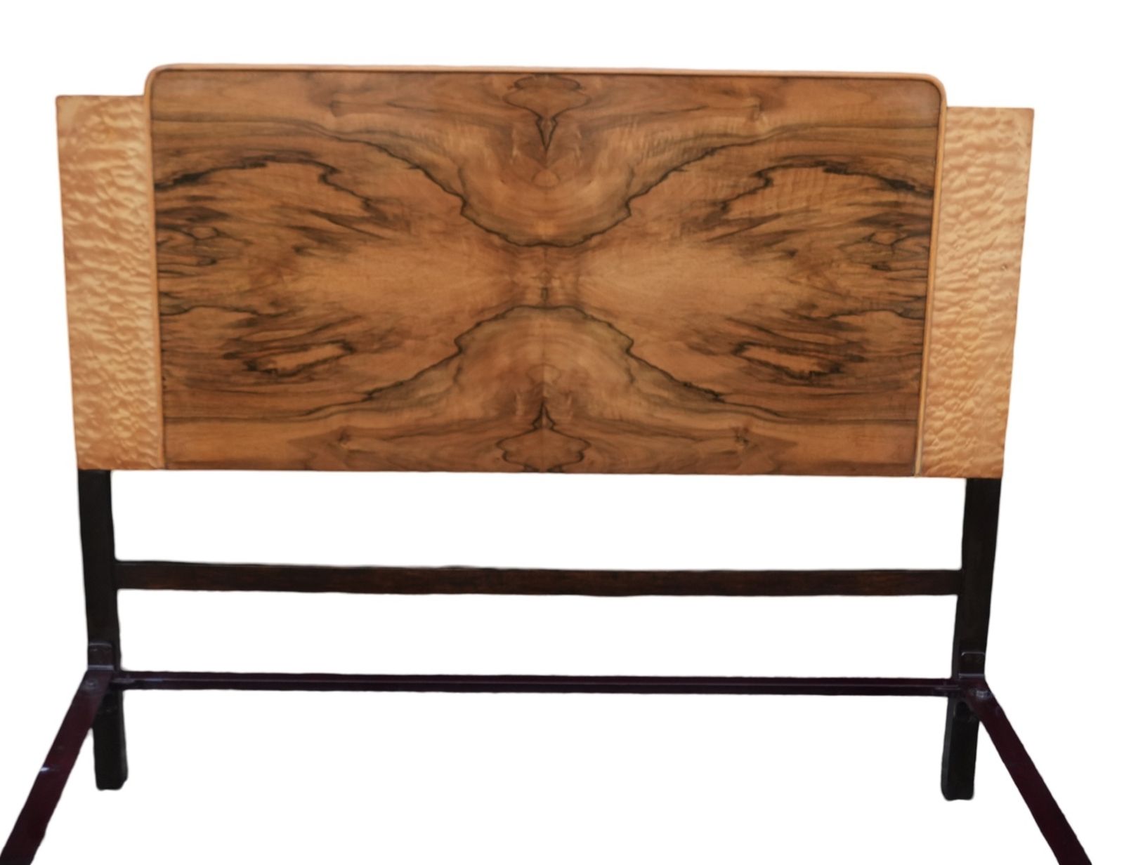 Art Deco Figured Walnut And Maple Double Bed photo vinterior