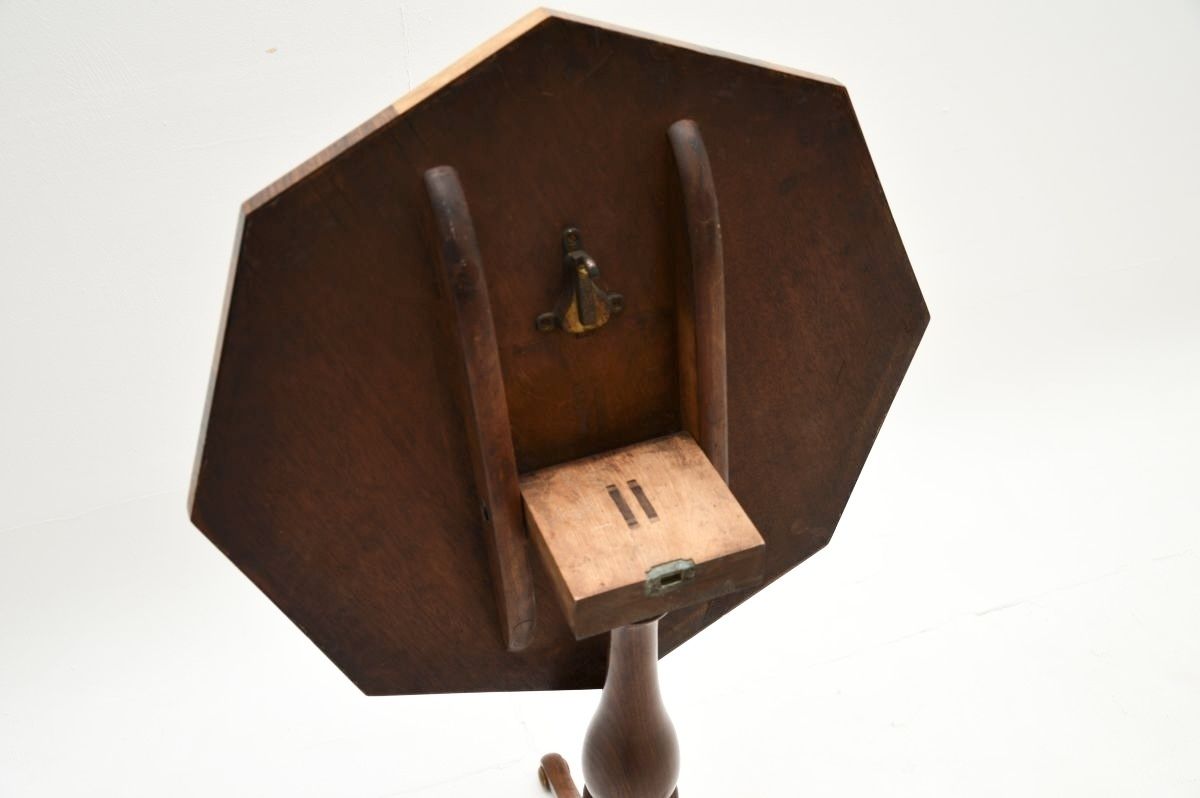 photo for sale Antique Georgian Inlaid Walnut Snap Top Occasional Table
