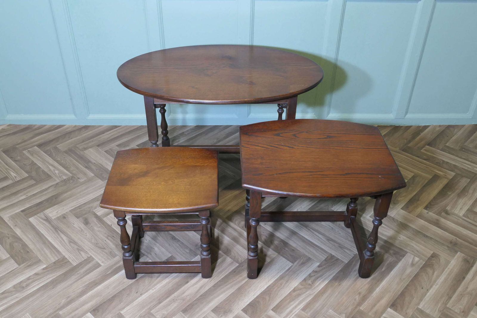 Oval Nest Of Tables In Oak By Old Charm photo buy
