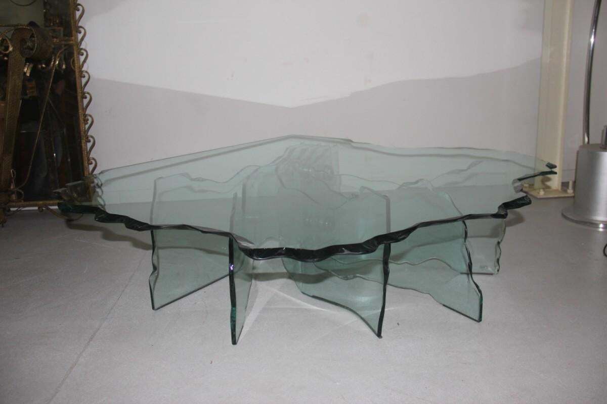 Sheel Danny Lane Coffee Table For Fiamm 1980 Thick Crystal photo for sale