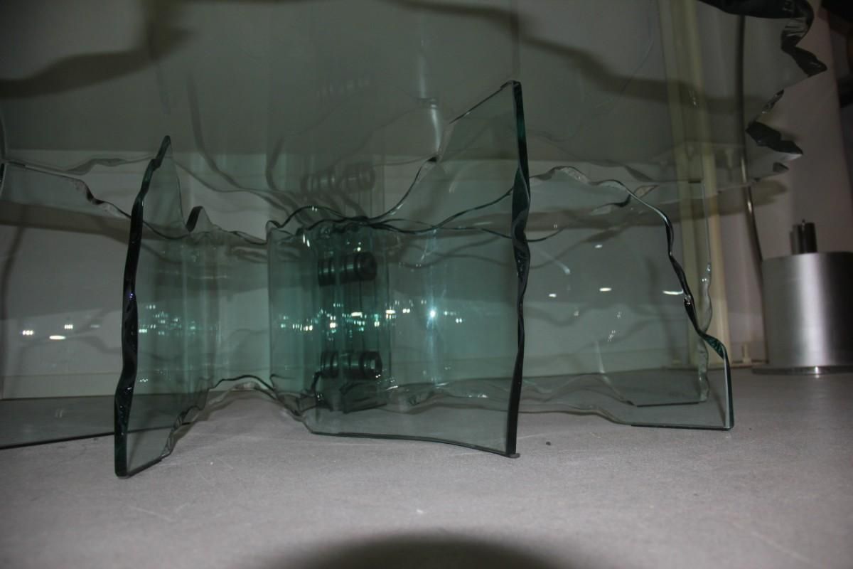 photo for sale Sheel Danny Lane Coffee Table For Fiamm 1980 Thick Crystal
