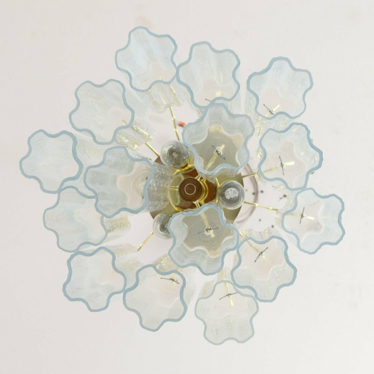 photo buy Murano Opal Glass Chandelier, Italy, Vintage Style