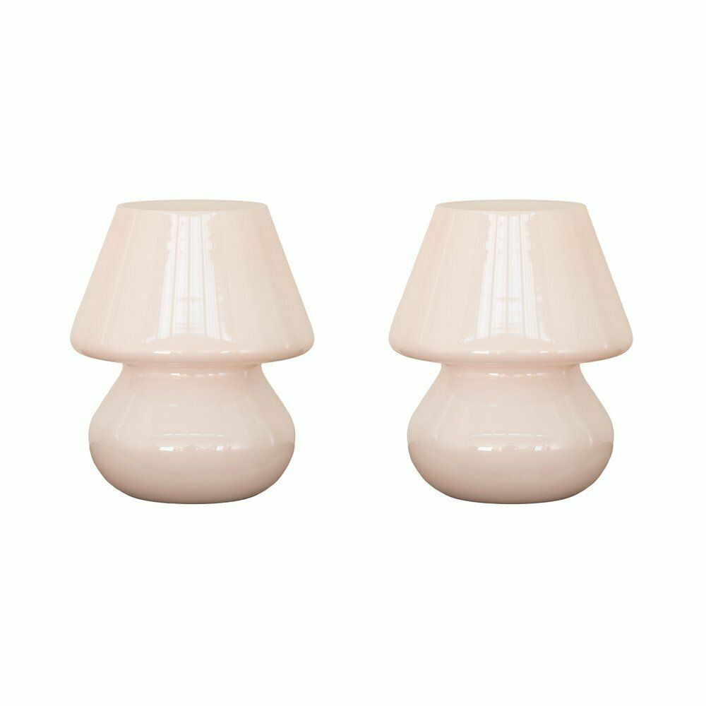 Italian Murano Glass Mushroom Lamps, 1990s, Set Of 2