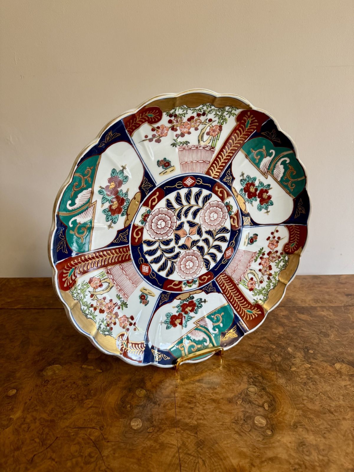 Quality Pair Of Antique Japanese Imari Chargers photo Home Decor