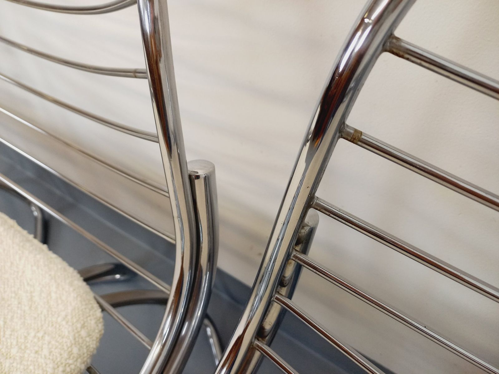 photo furniture 4 Italian Gastone Rinaldi Chairs In Chromed Metal