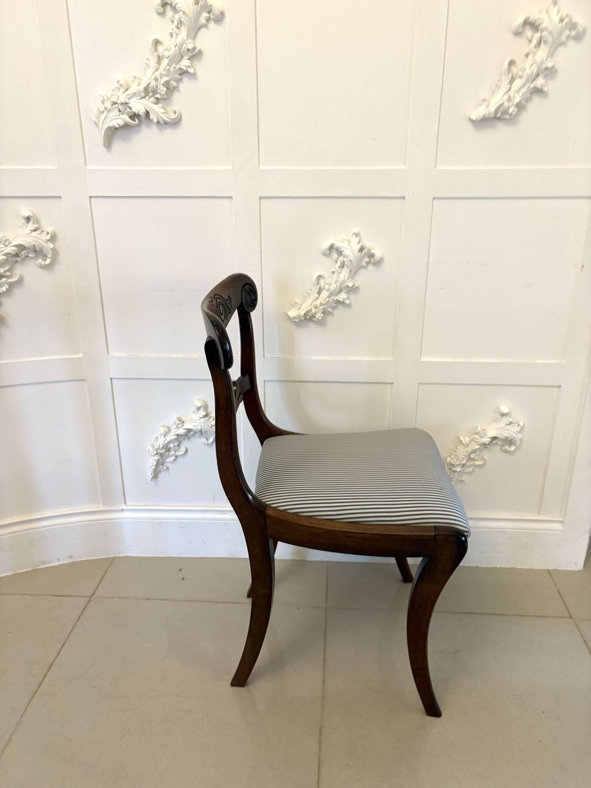 Outstanding Quality Set Of 8 Antique Carved Rosewood Dining Chairs photo furniture
