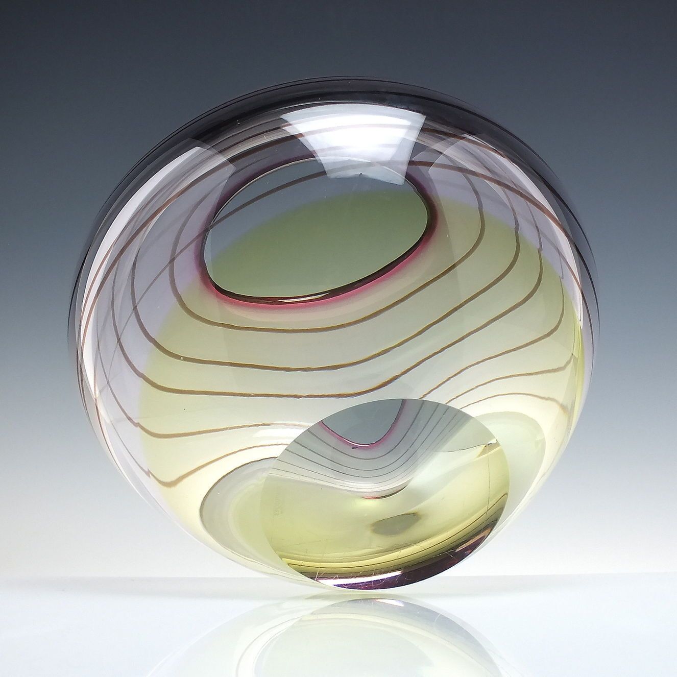 Large Waterford Crystal Evolution Glass Flower Vase C2010 photo for sale