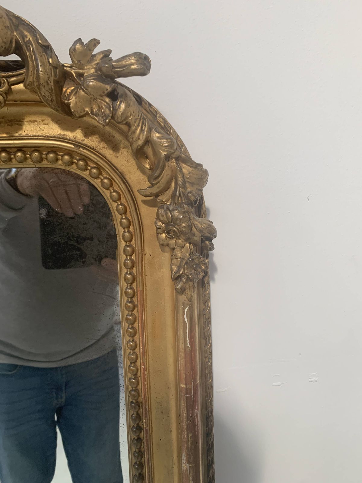 Louis XV Style Mirror In Wood And Gilded Stucco, 19th Century photo 1506.38