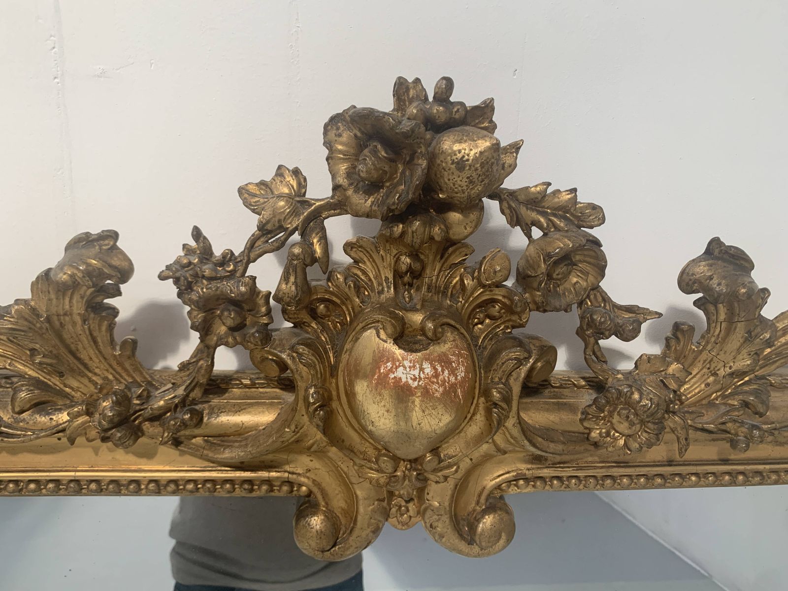 photo furniture Louis XV Style Mirror In Wood And Gilded Stucco, 19th Century