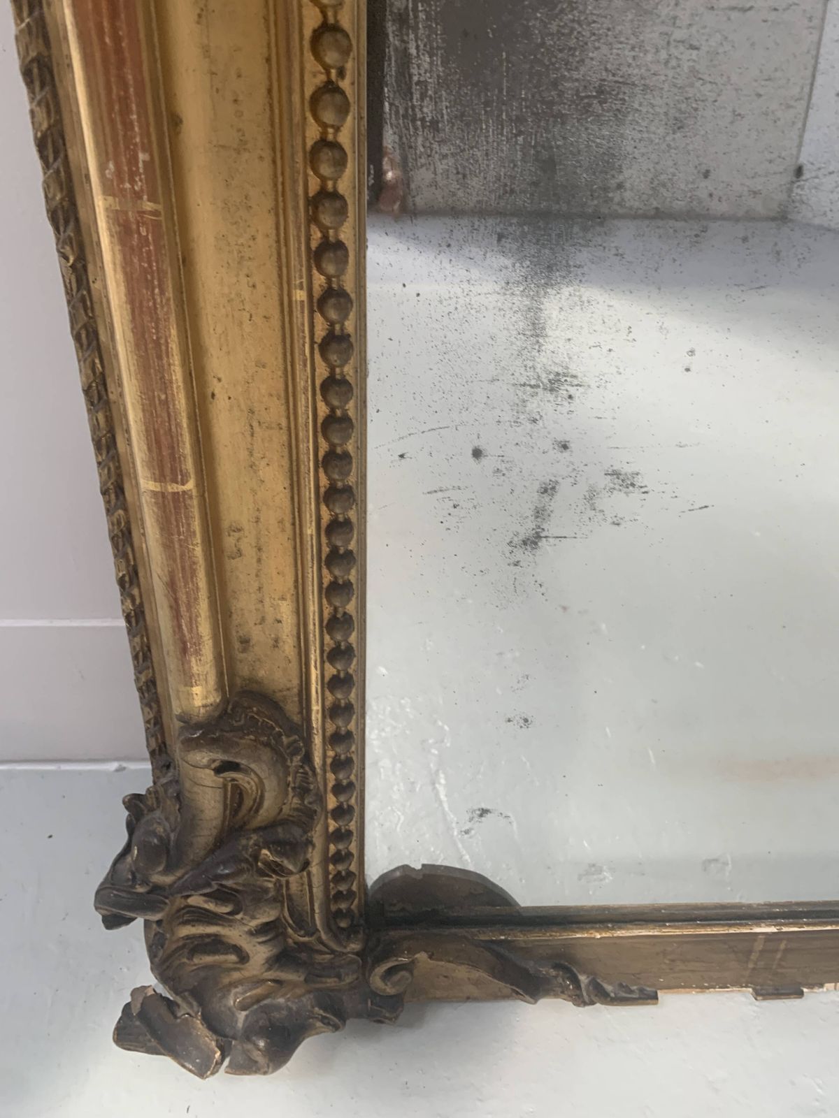 Home Decor Louis XV Style Mirror In Wood And Gilded Stucco, 19th Century photo