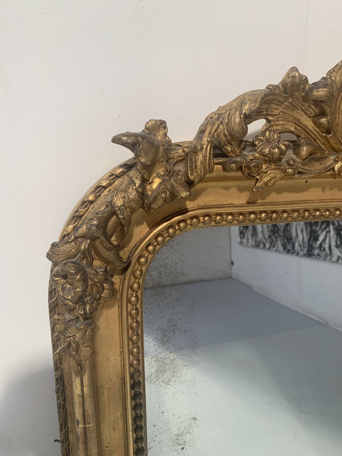 photo vinterior Louis XV Style Mirror In Wood And Gilded Stucco, 19th Century
