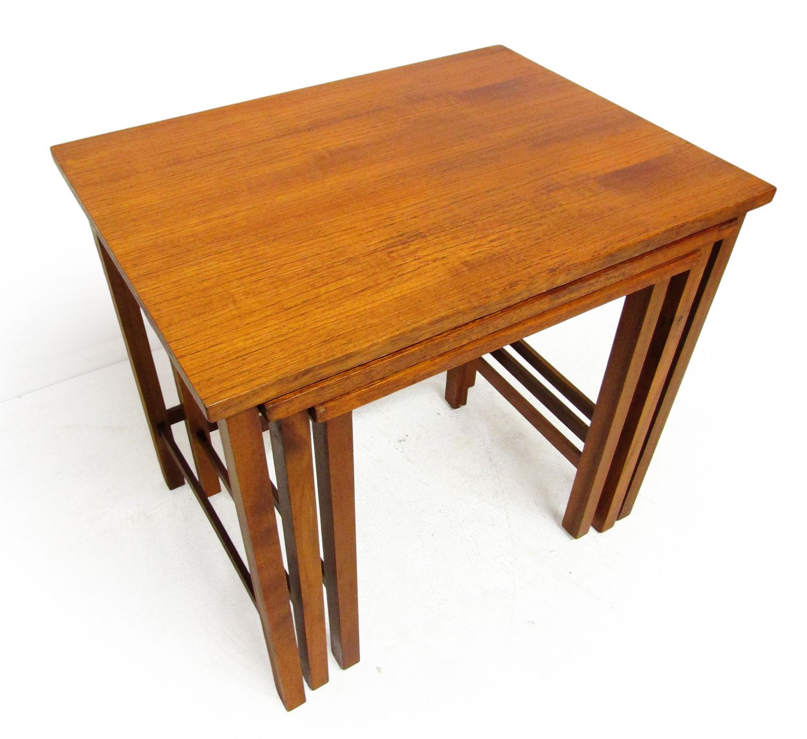 Set Of 3 1960s Teak Nesting Tables. Danish Style Of Peter Hvidt photo vinterior