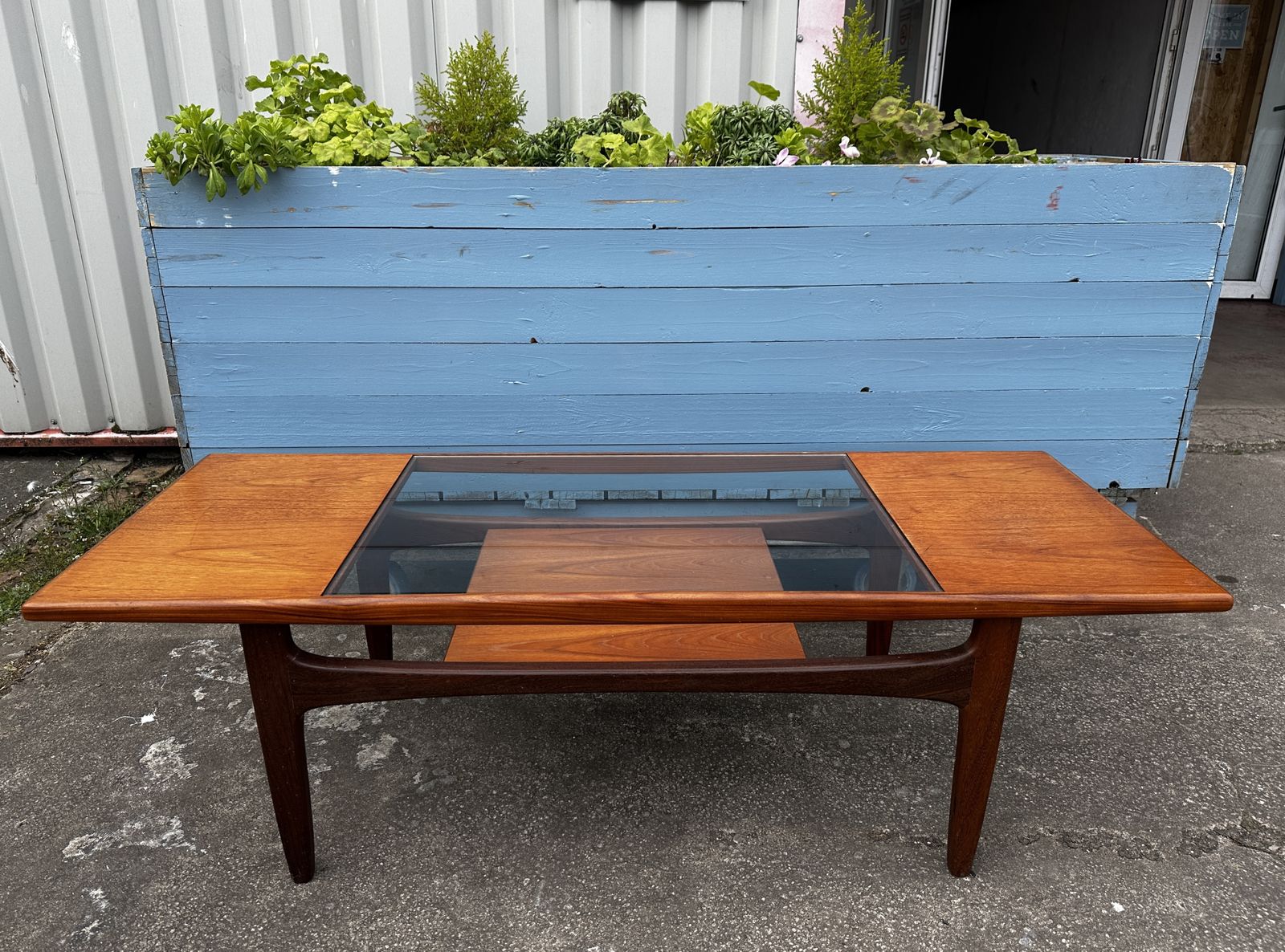G Plan Mid Century Fresco Glass Top Coffee Table