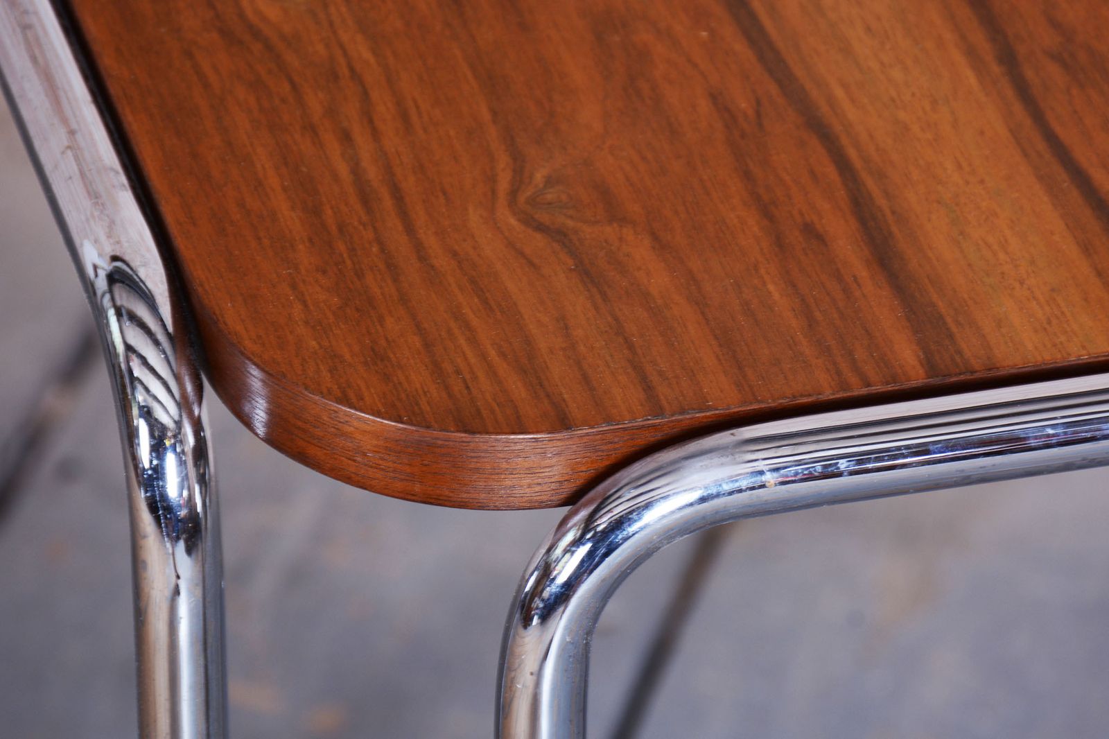 Restored Art Deco Dining Table, By M. Breuer For Thonet, Walnut, Germany, 1930s photo vinterior