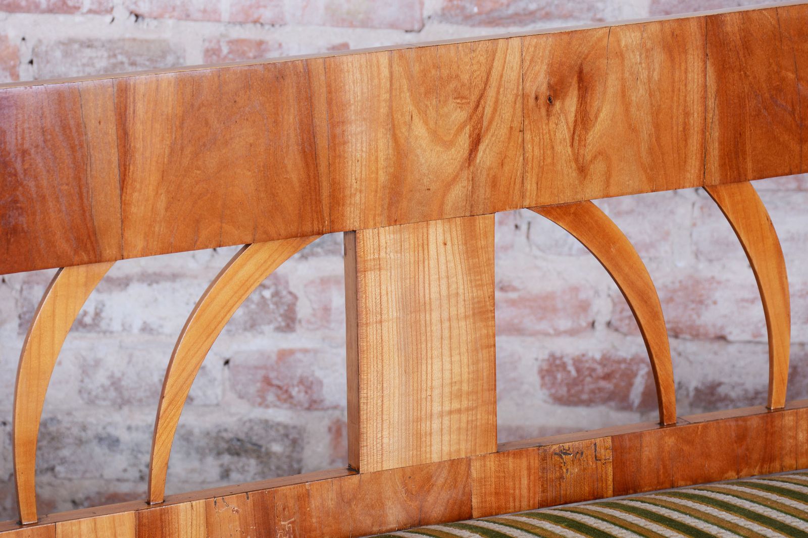 Restored Biedermeier Sofa, Cherry Wood, Spruce, Revived Polish, Austria, 1820s photo vintage