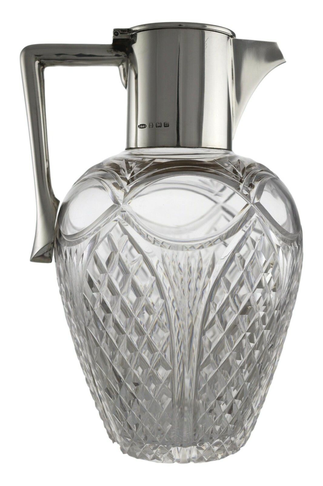 Antique  John Grinsell & Sons Sterling Silver Claret Jug / Decanter 1911 photo for sale